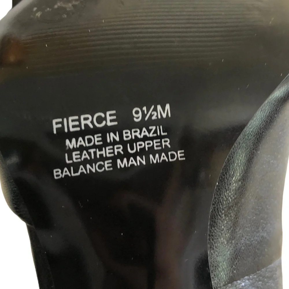 CARLOS by Carlos Santana - Black Leather Pointed Toe Heels - Size 9.5 - Picture 10 of 10